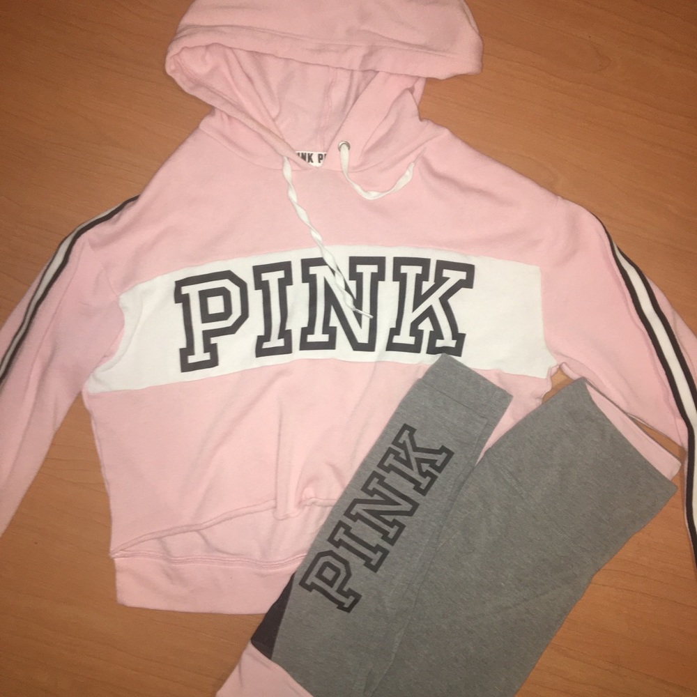 PINK VS Crop Hoodie & Leggings